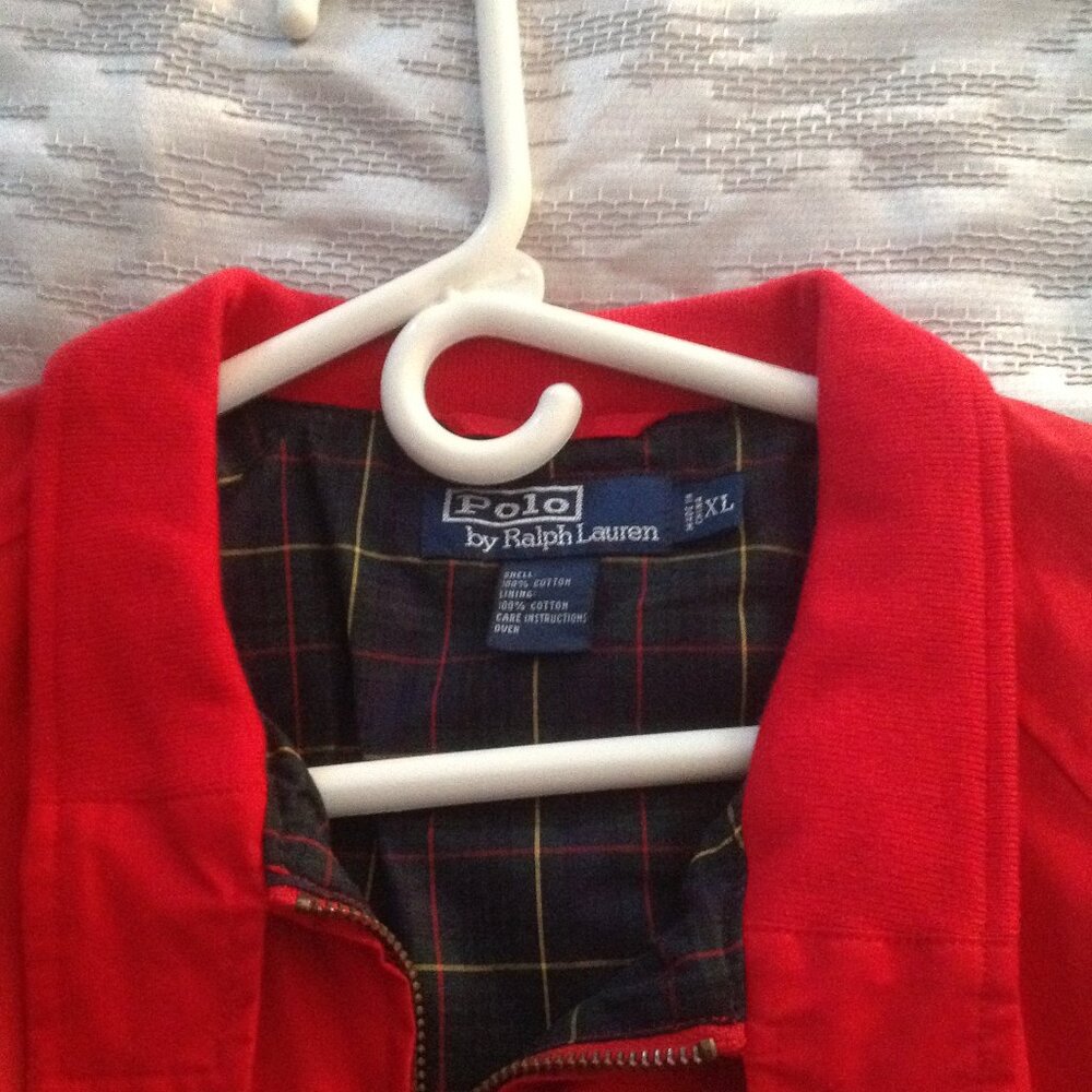 Polo by Ralph Lauren Men's Red Cotton Light Weight Jacket - X-Large - Never Worn